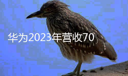 华为2023年营收7042亿 研发投入1647亿