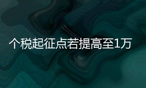 个税起征点若提高至1万元谁最受益 董明珠：可刺激消费