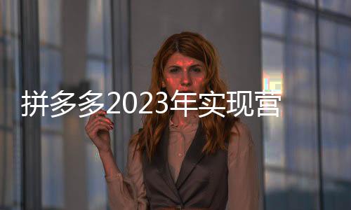 拼多多2023年实现营收2476亿 助力品质好物与消费升级双向奔赴