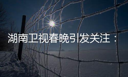 湖南卫视春晚引发关注：邓男子撕下面具变成沈梦辰了