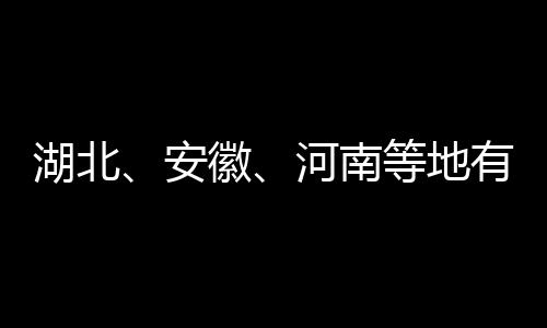 湖北、安徽、河南等地有大暴雪 有人高速上直播被堵车