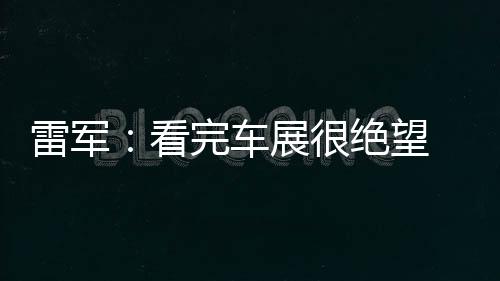 雷军：看完车展很绝望 各大厂商缺乏独特性和创新