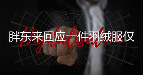 胖东来回应一件羽绒服仅赚3毛：价格透明 严禁虚加价