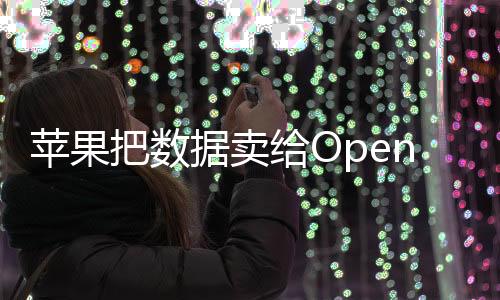 苹果把数据卖给OpenAI？这话更像是无事生非