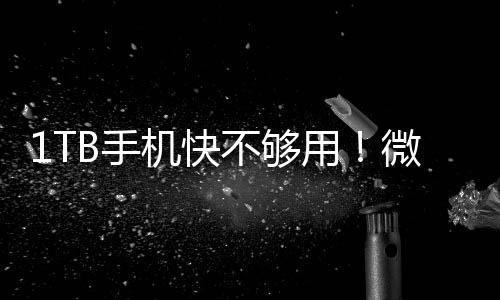 1TB手机快不够用！微信越来越肿胀：1GB能存储75万字 你聊天记录有多少